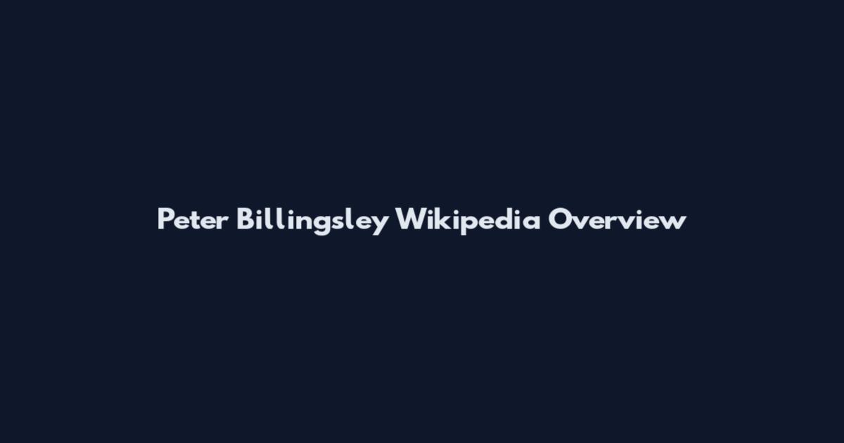 Peter Billingsley Wikipedia Overview