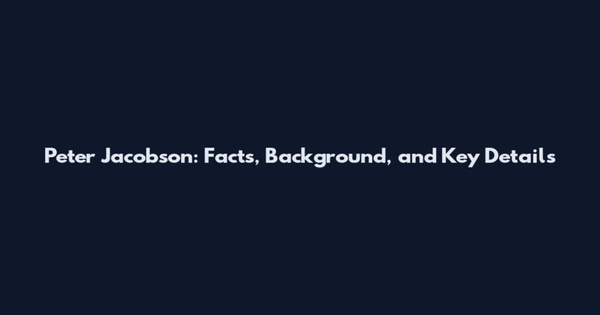 Peter Jacobson: Facts, Background, and Key Details