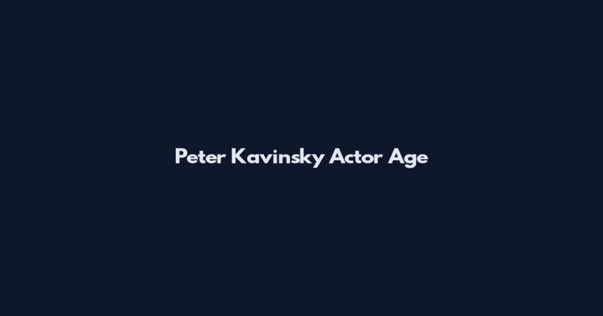 Peter Kavinsky Actor Age