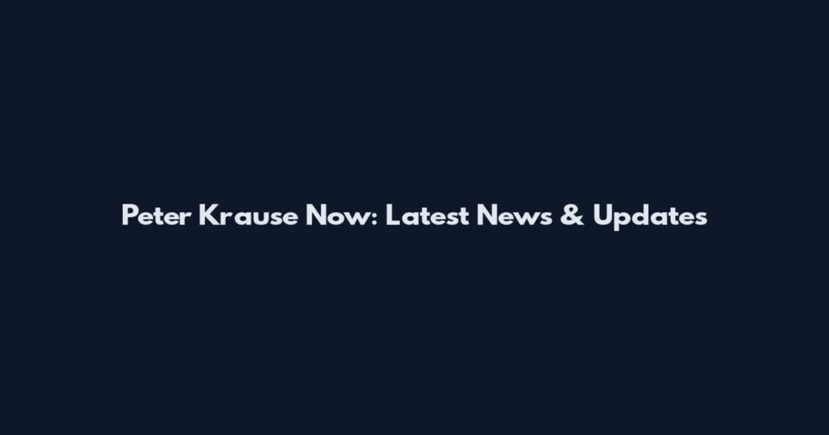 Peter Krause Now: Latest News & Updates