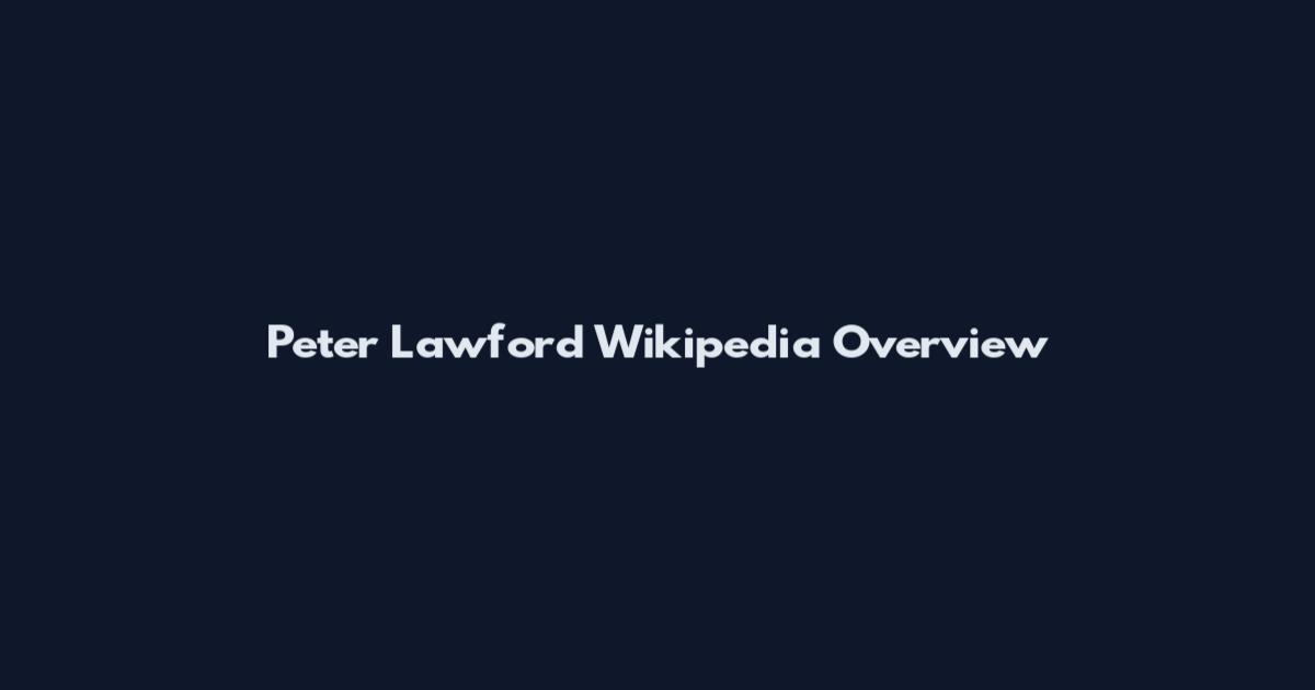 Peter Lawford Wikipedia Overview