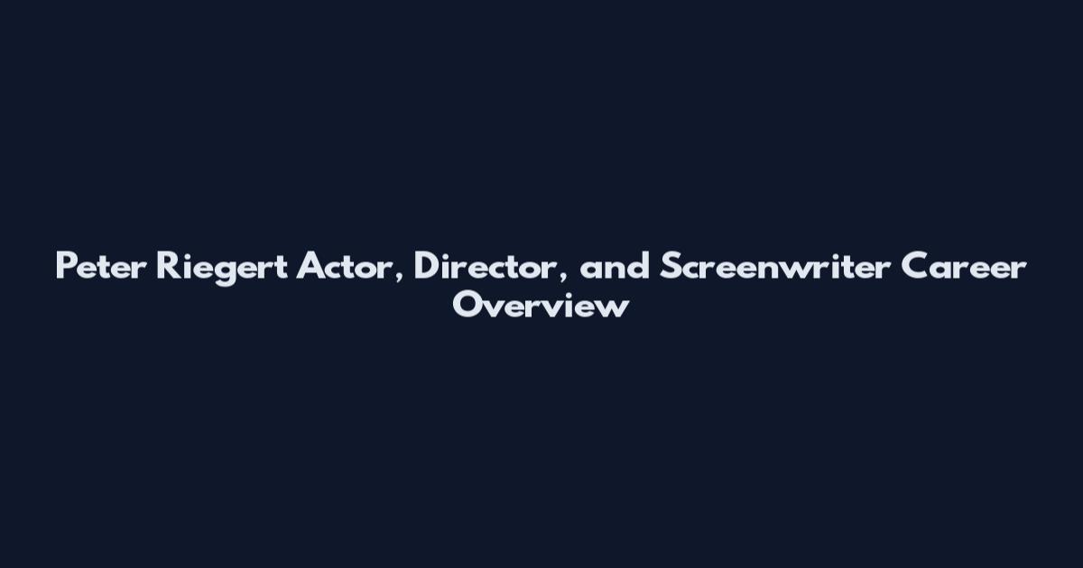 Peter Riegert Actor, Director, and Screenwriter Career Overview