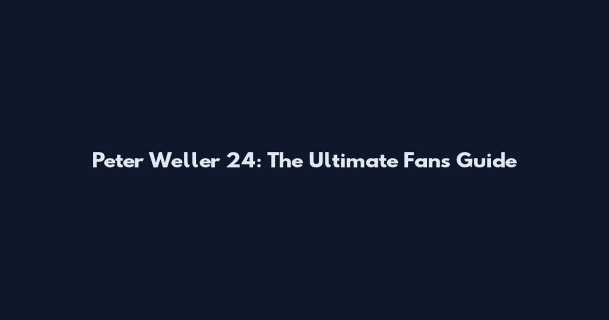 Peter Weller 24: The Ultimate Fan's Guide