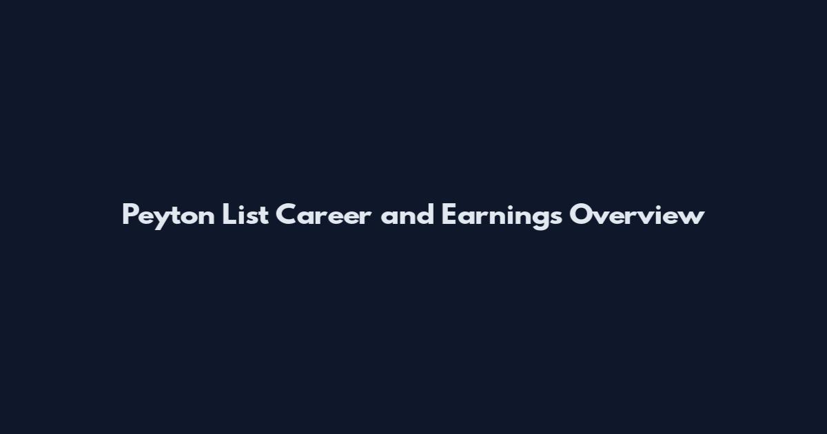 Peyton List Career and Earnings Overview