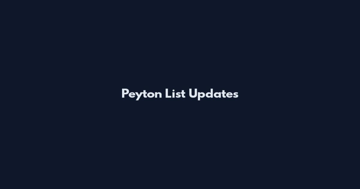 Peyton List Updates