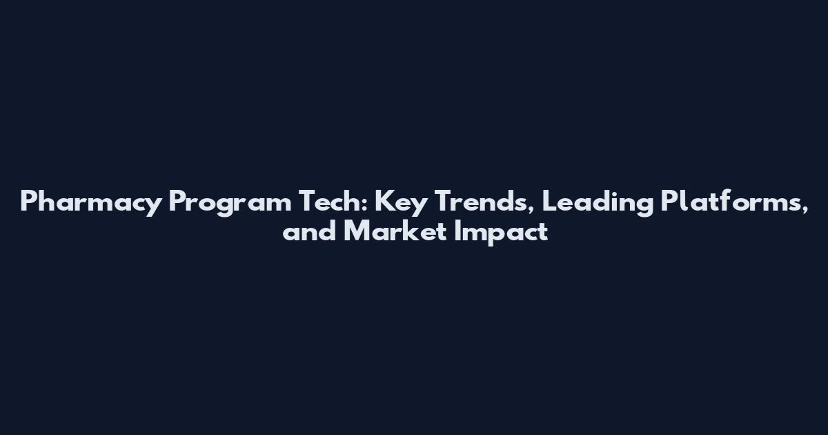 Pharmacy Program Tech: Key Trends, Leading Platforms, and Market Impact