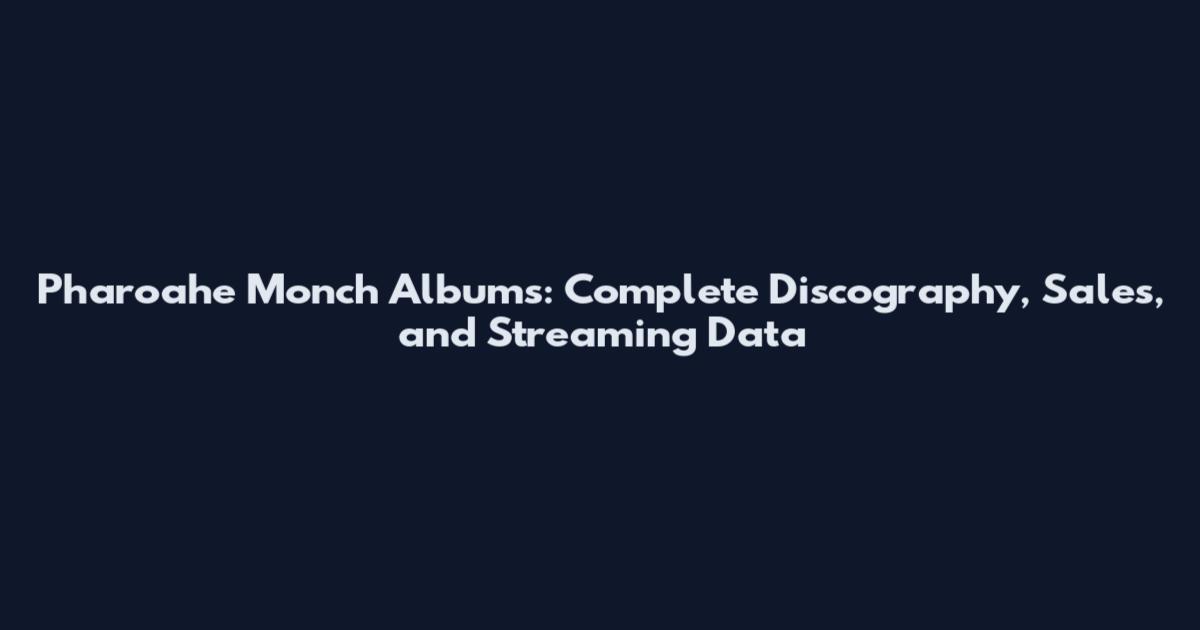 Pharoahe Monch Albums: Complete Discography, Sales, and Streaming Data