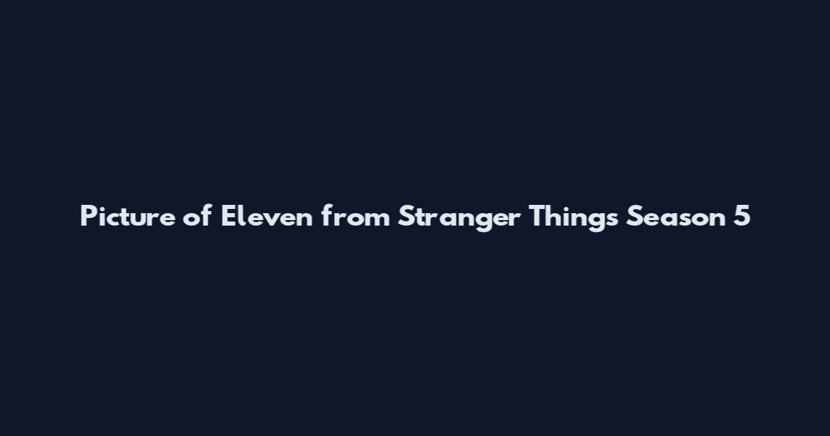 Picture of Eleven from Stranger Things Season 5