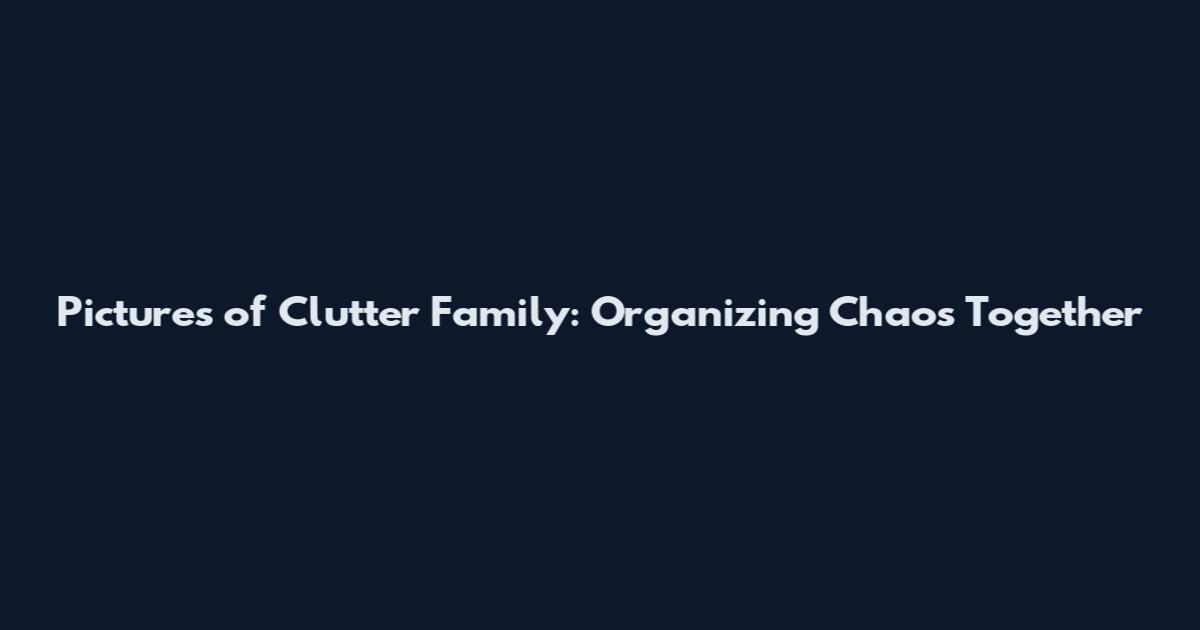 Pictures of Clutter Family: Organizing Chaos Together