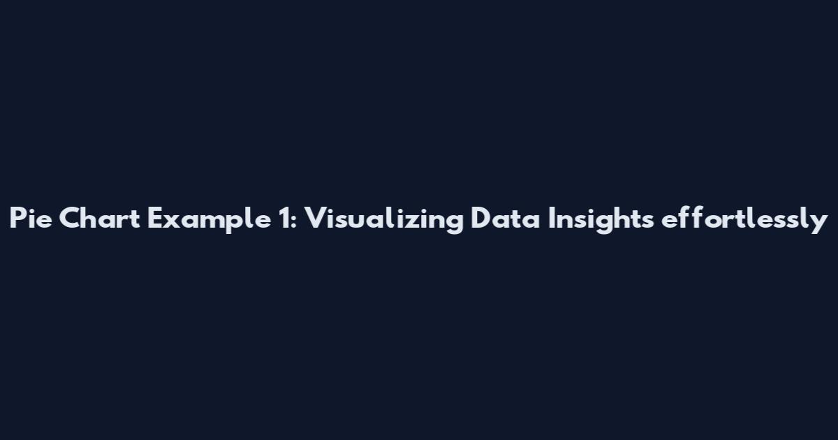 Pie Chart Example 1: Visualizing Data Insights effortlessly