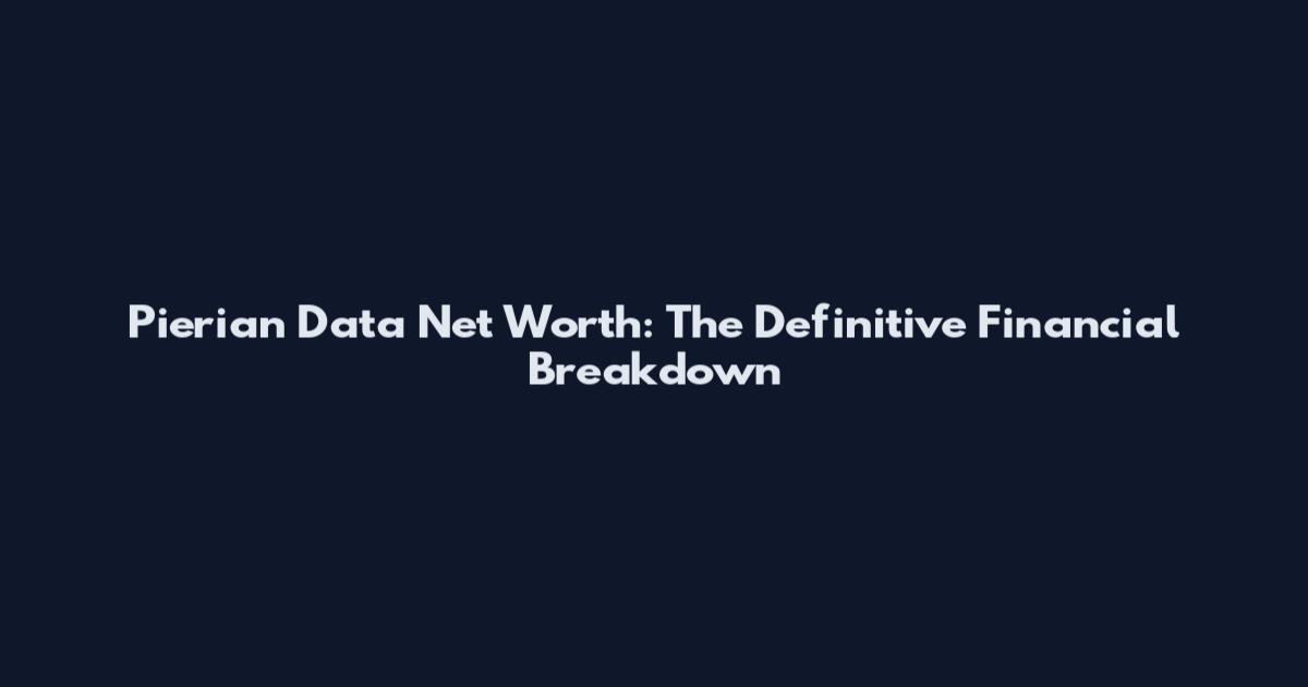 Pierian Data Net Worth: The Definitive Financial Breakdown