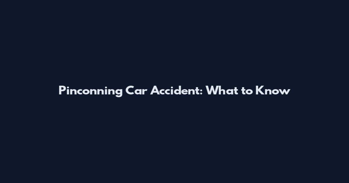 Pinconning Car Accident: What to Know