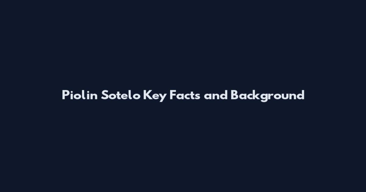 Piolin Sotelo Key Facts and Background