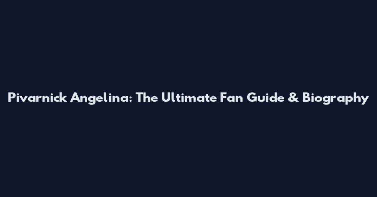 Pivarnick Angelina: The Ultimate Fan Guide & Biography