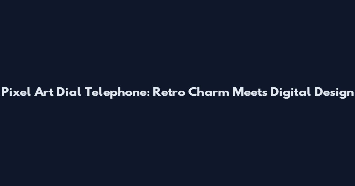 Pixel Art Dial Telephone: Retro Charm Meets Digital Design