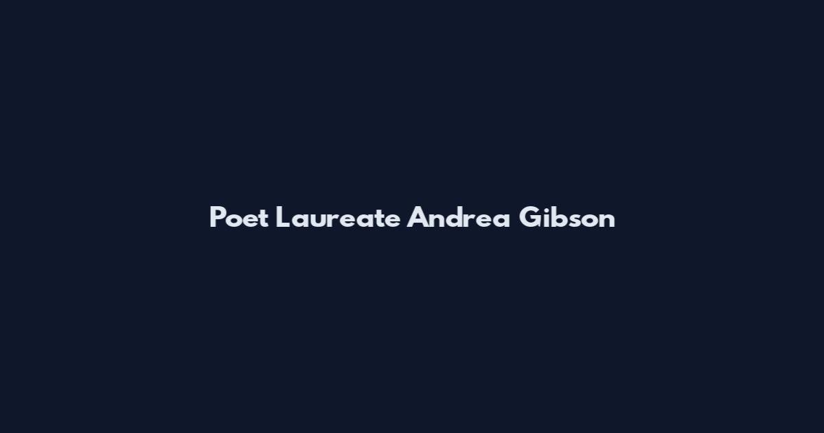 Poet Laureate Andrea Gibson
