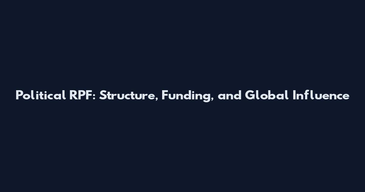 Political RPF: Structure, Funding, and Global Influence