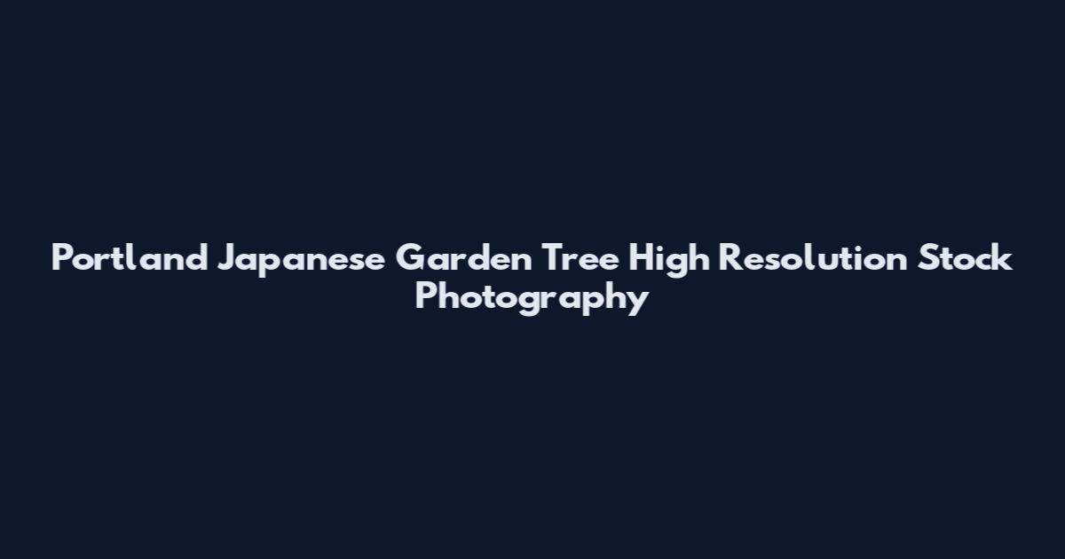 Portland Japanese Garden Tree High Resolution Stock Photography