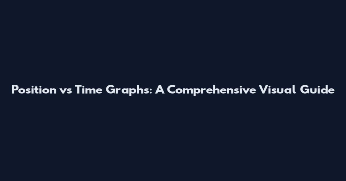 Position vs Time Graphs: A Comprehensive Visual Guide