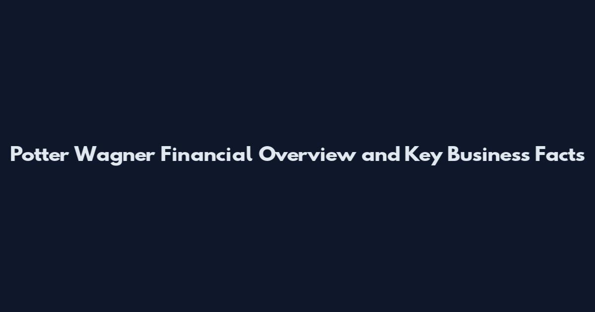 Potter Wagner Financial Overview and Key Business Facts