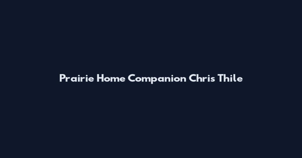 Prairie Home Companion Chris Thile