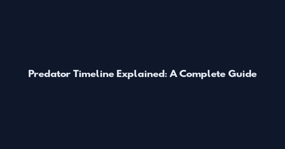 Predator Timeline Explained: A Complete Guide