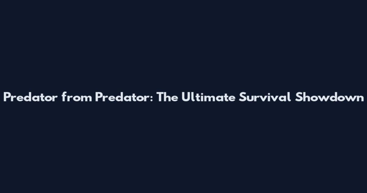 Predator from Predator: The Ultimate Survival Showdown