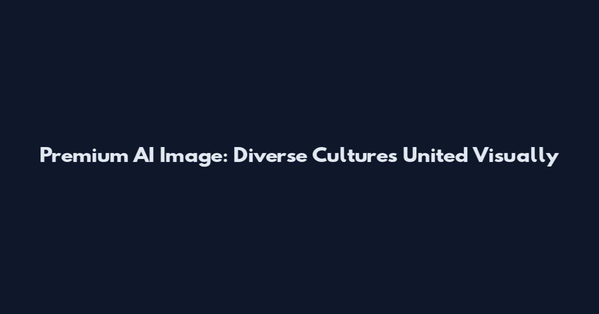 Premium AI Image: Diverse Cultures United Visually