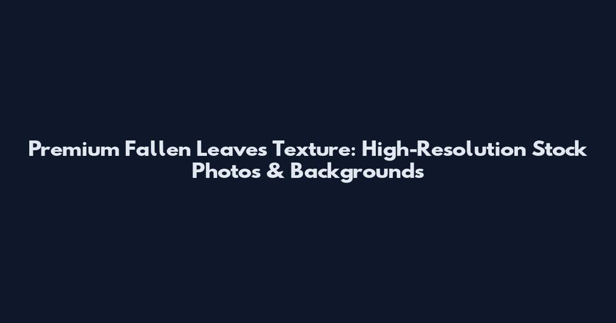 Premium Fallen Leaves Texture: High-Resolution Stock Photos & Backgrounds