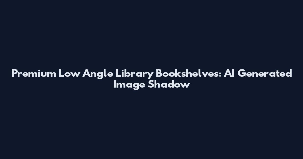 Premium Low Angle Library Bookshelves: AI Generated Image Shadow