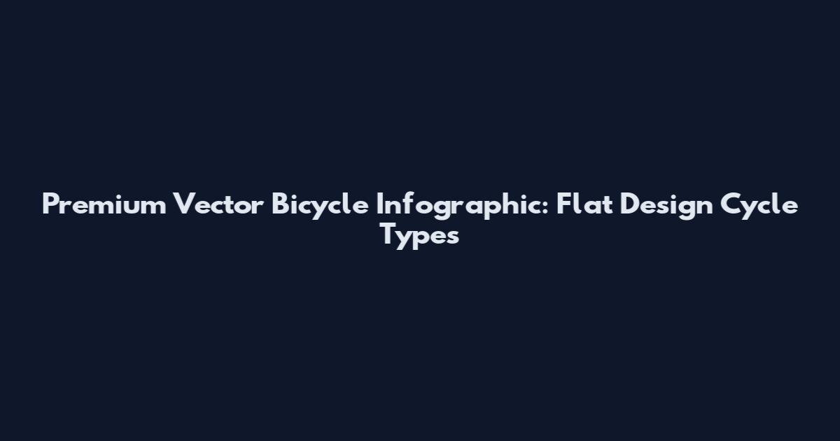 Premium Vector Bicycle Infographic: Flat Design Cycle Types