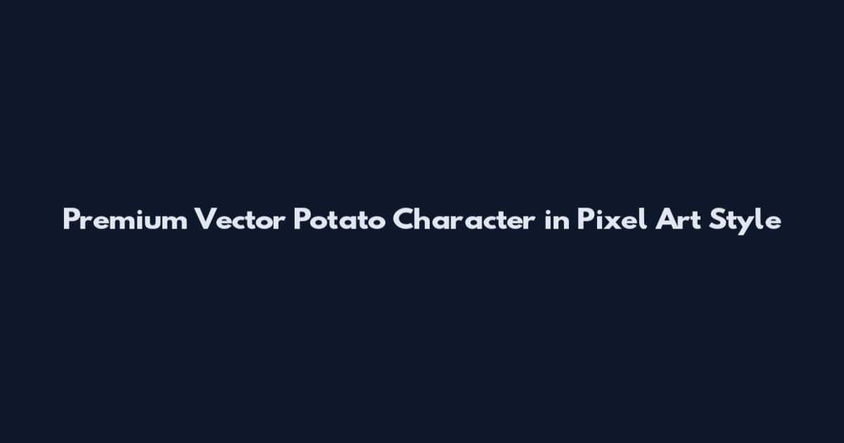 Premium Vector Potato Character in Pixel Art Style