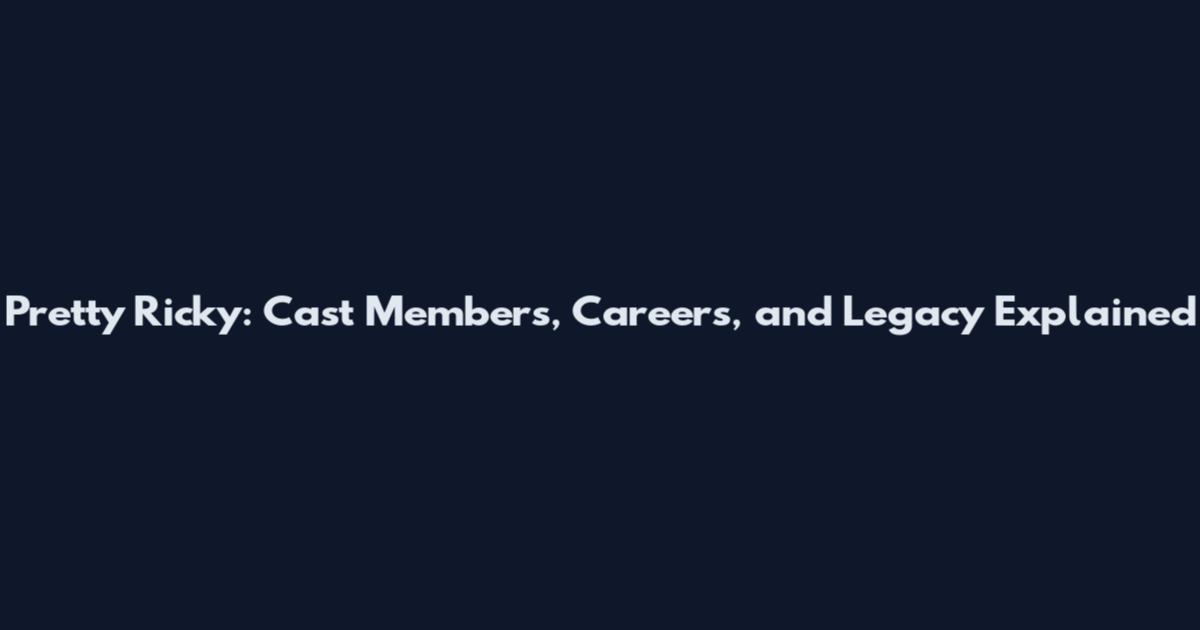 Pretty Ricky: Cast Members, Careers, and Legacy Explained