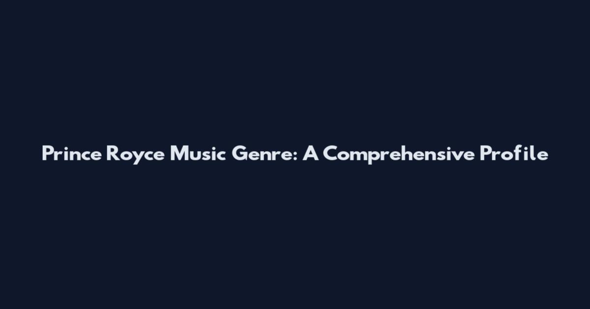 Prince Royce Music Genre: A Comprehensive Profile