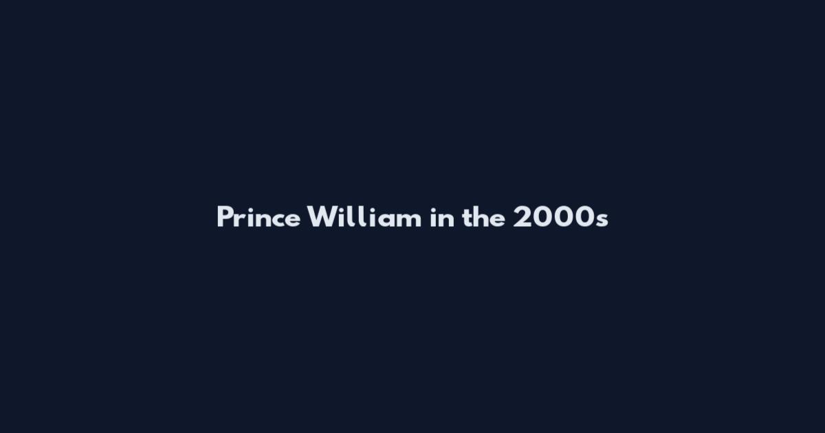 Prince William in the 2000s
