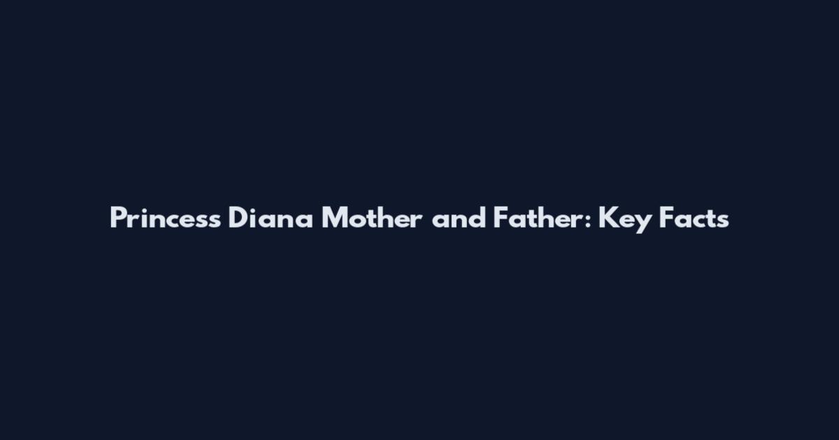 Princess Diana Mother and Father: Key Facts