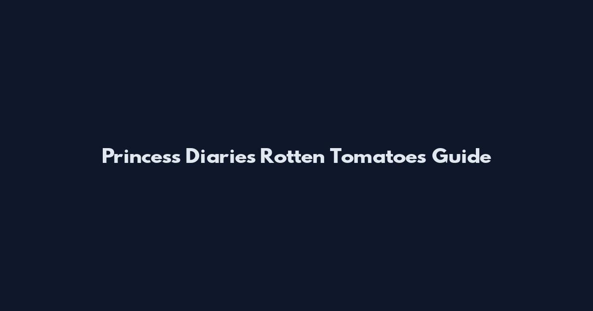 Princess Diaries Rotten Tomatoes Guide