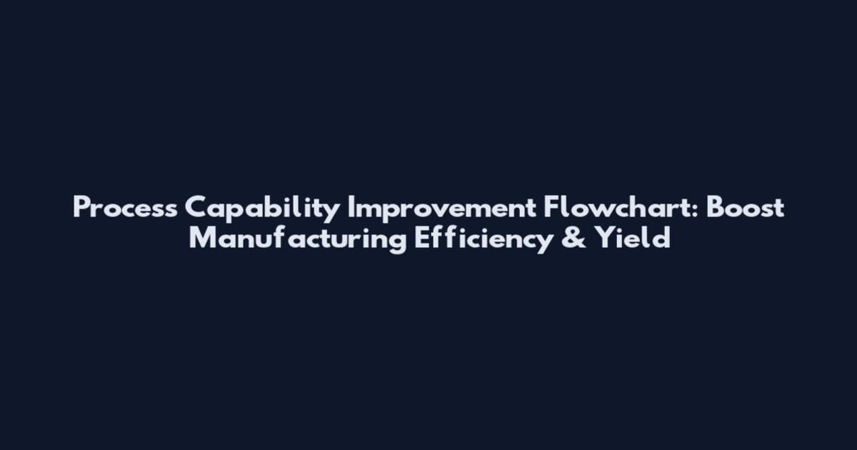 Process Capability Improvement Flowchart: Boost Manufacturing Efficiency & Yield