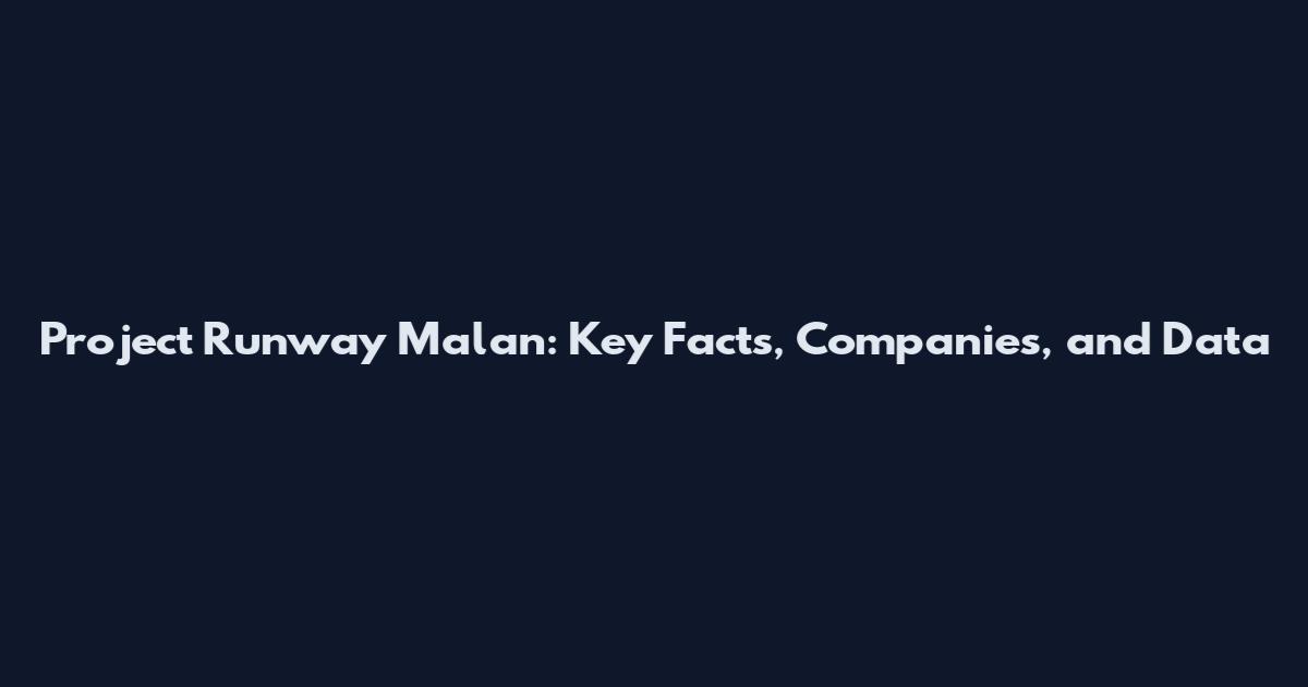 Project Runway Malan: Key Facts, Companies, and Data