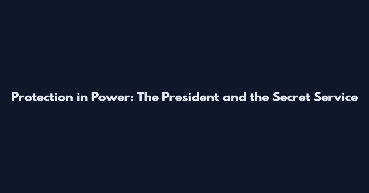 Protection in Power: The President and the Secret Service