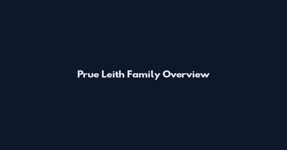 Prue Leith Family Overview