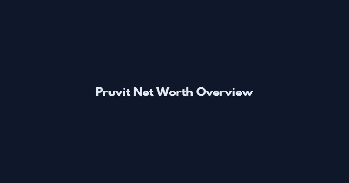 Pruvit Net Worth Overview