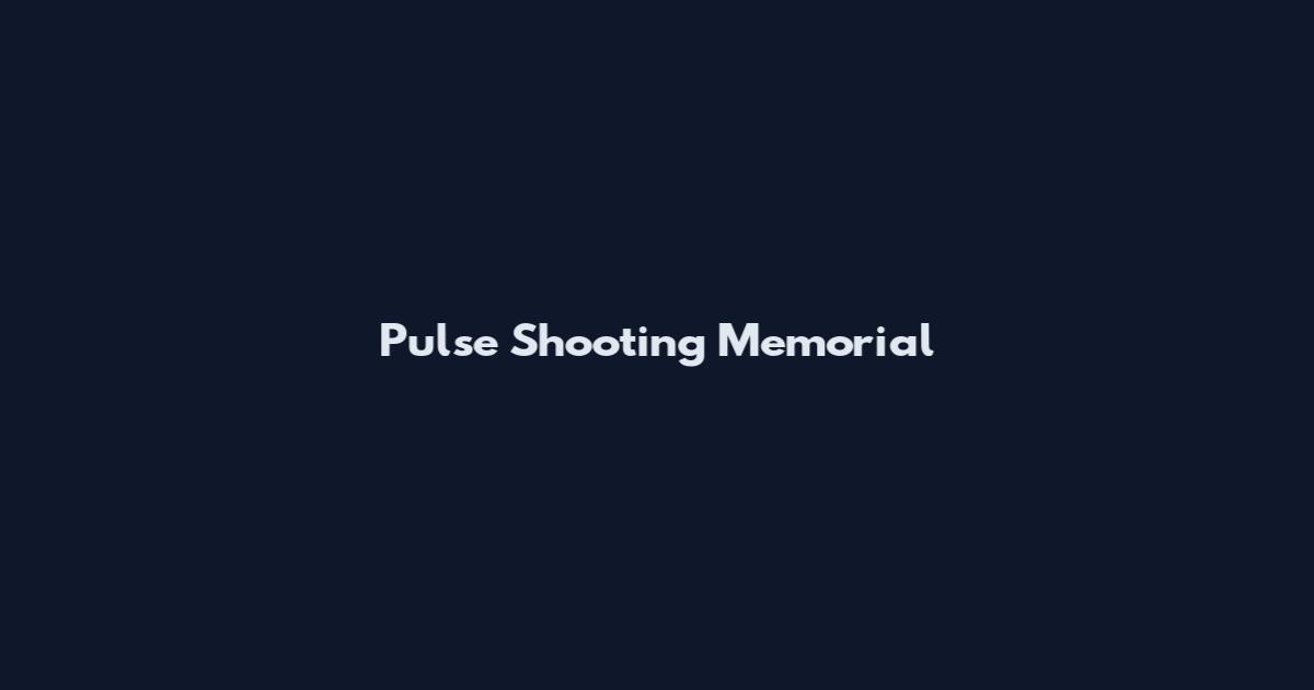 Pulse Shooting Memorial