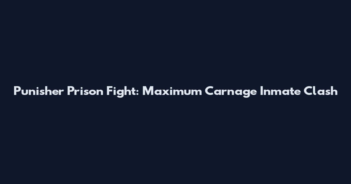 Punisher Prison Fight: Maximum Carnage Inmate Clash