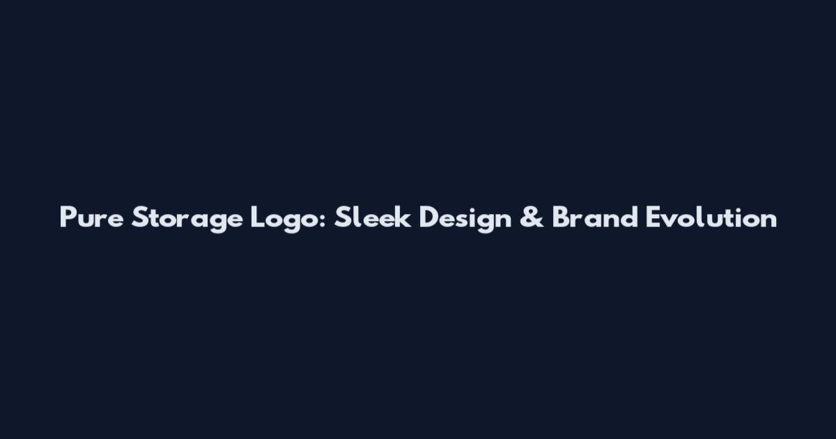Pure Storage Logo: Sleek Design & Brand Evolution