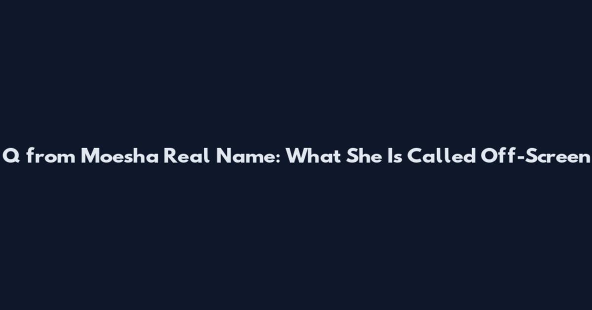 Q from Moesha Real Name: What She Is Called Off-Screen