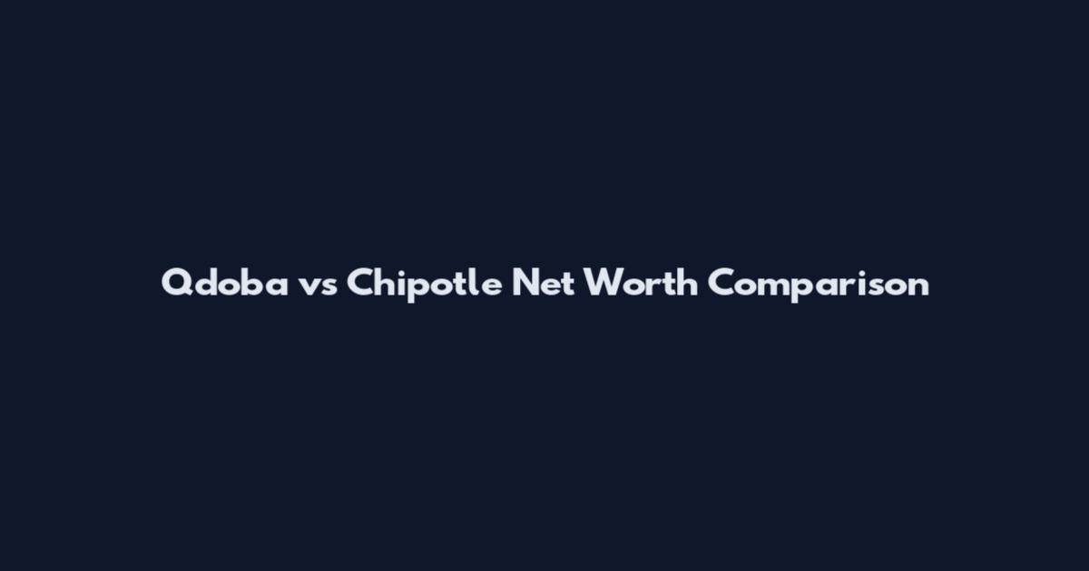 Qdoba vs Chipotle Net Worth Comparison