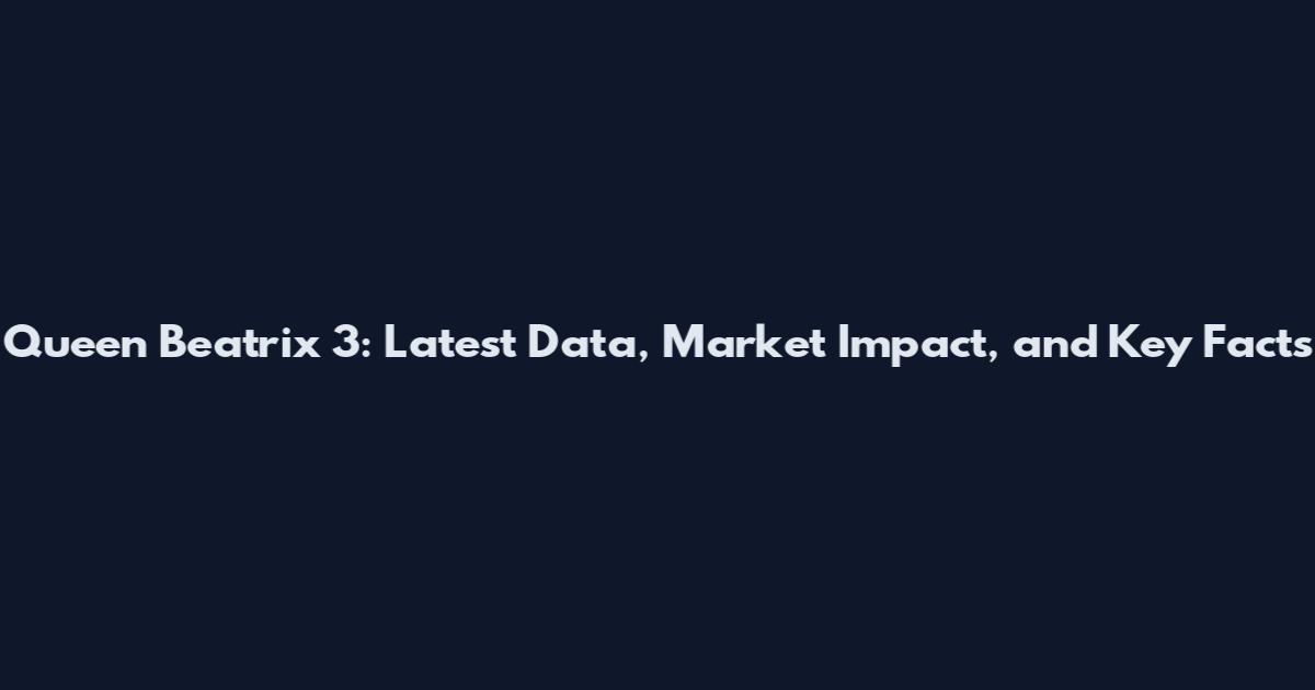Queen Beatrix 3: Latest Data, Market Impact, and Key Facts