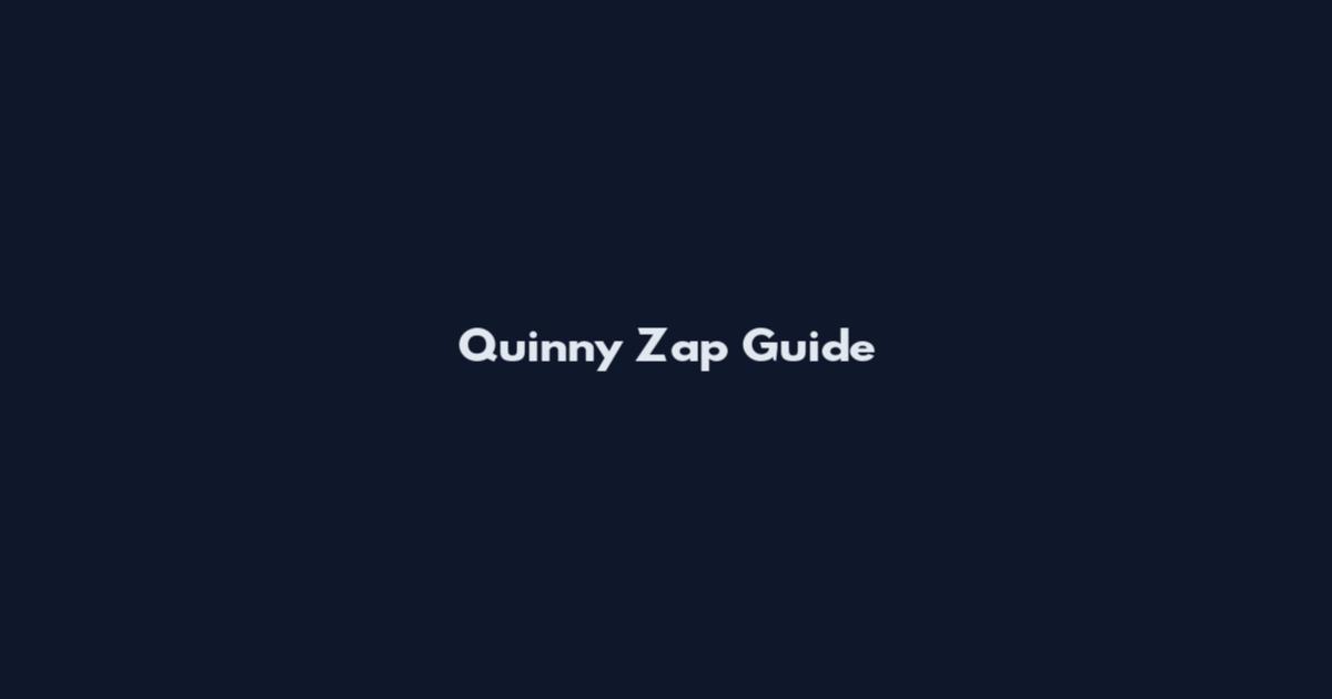 Quinny Zap Guide