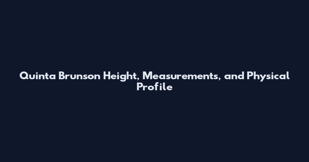 Quinta Brunson Height, Measurements, and Physical Profile